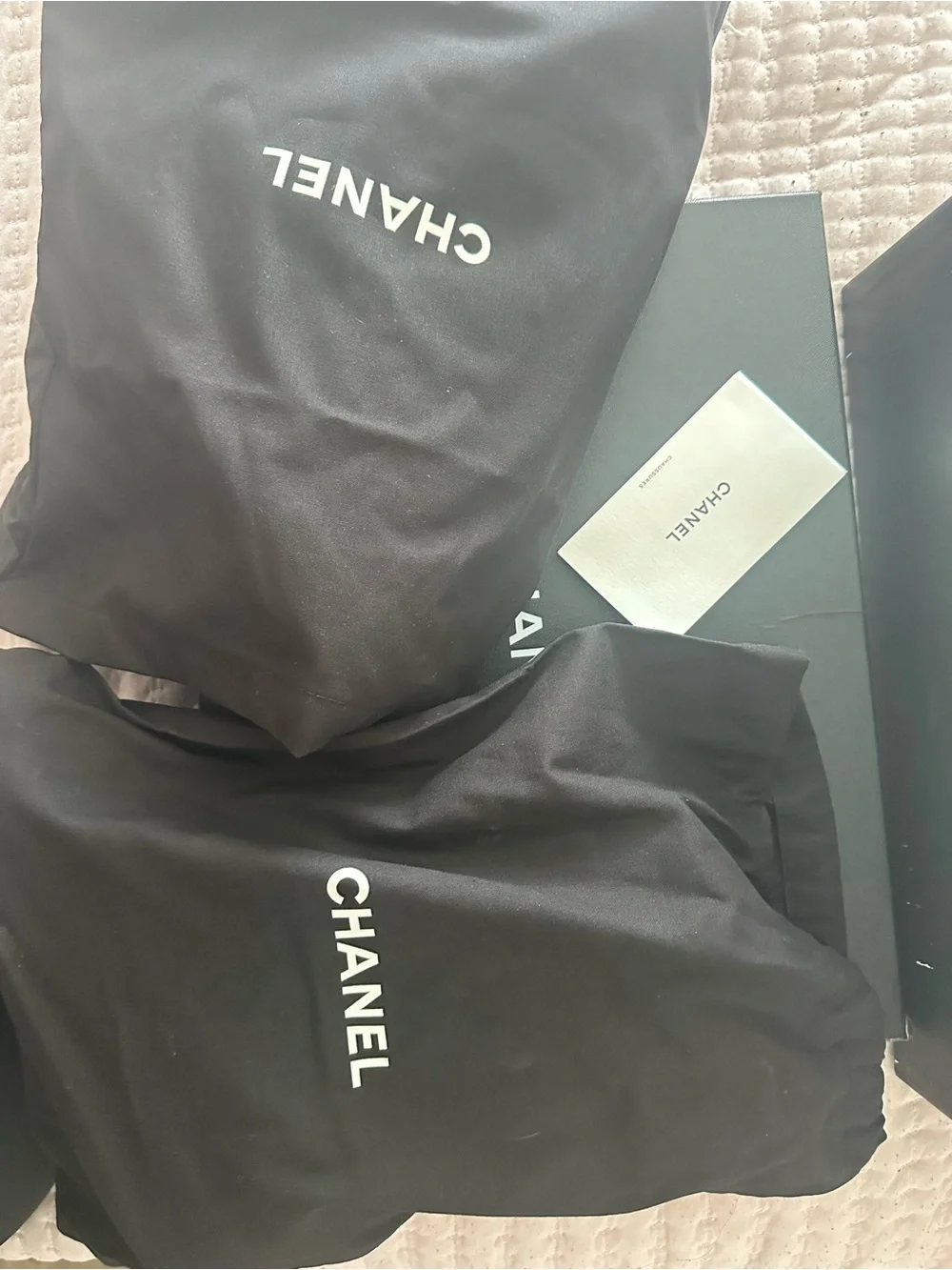 CHANEL Black Leather Lace-Up CC Combat Boots with Logo Toe